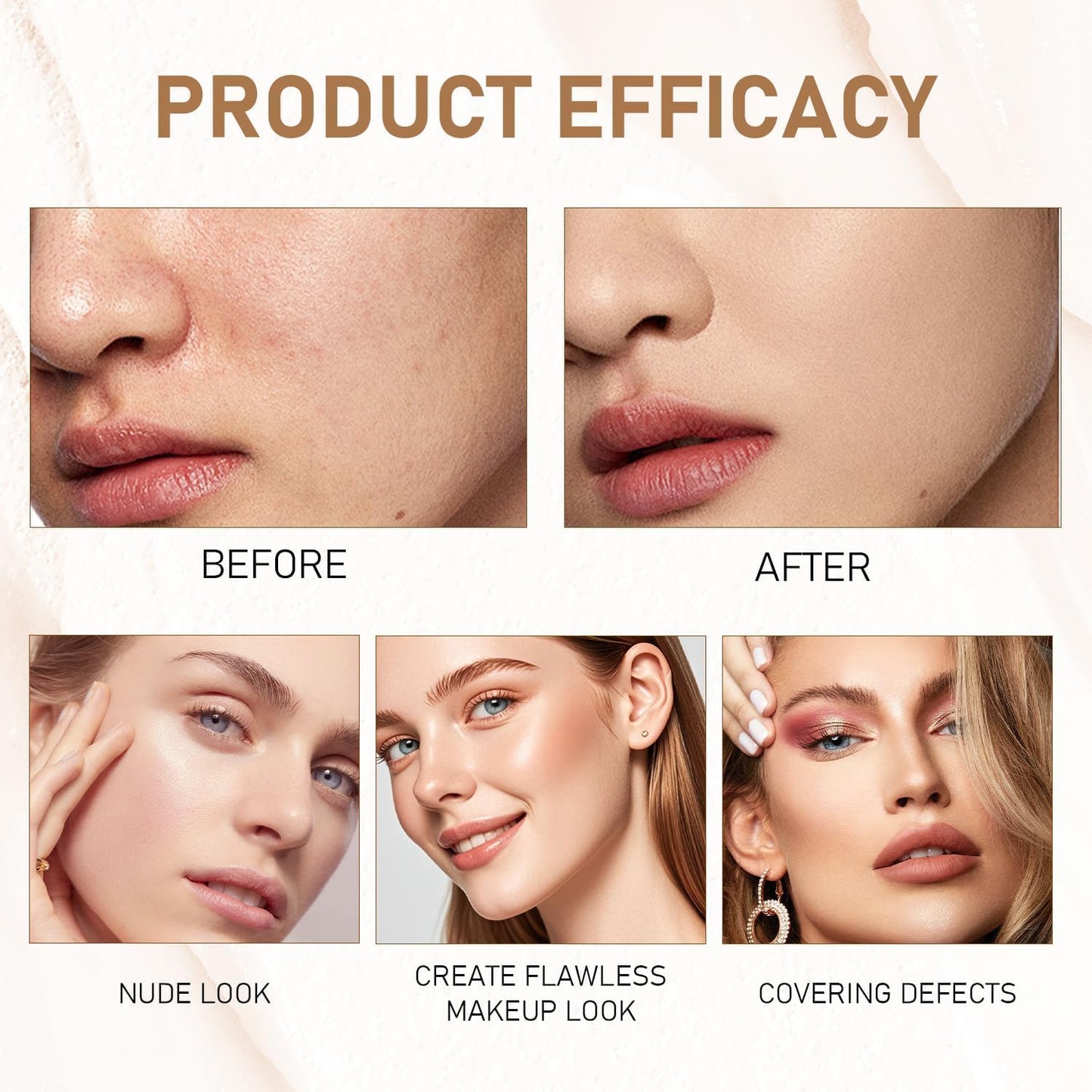 BB Tinted Moisturizer SPF 30 with Brush – Full Coverage Primer for Light/Medium Skin, Moisturizes & Smooths (Natural*1)