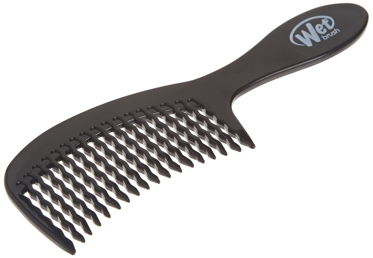 Wet Brush Detangling Comb, Black – Wide Tooth Comb with WaveTooth Design for Smooth, Pain-Free Detangling – Gentle on Scalp, Ideal for Conditioner & Masks