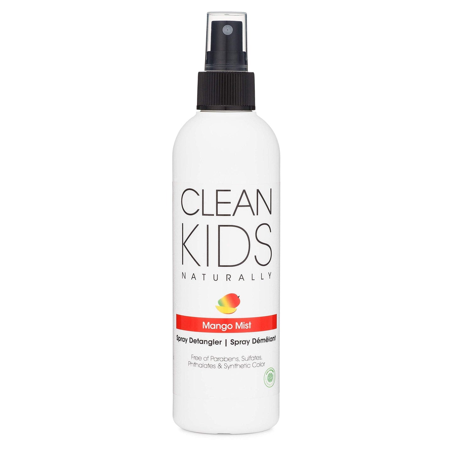 Clean Kids Naturally Mango Mist Spray Detangler, EWG Verified (8 Fl oz)