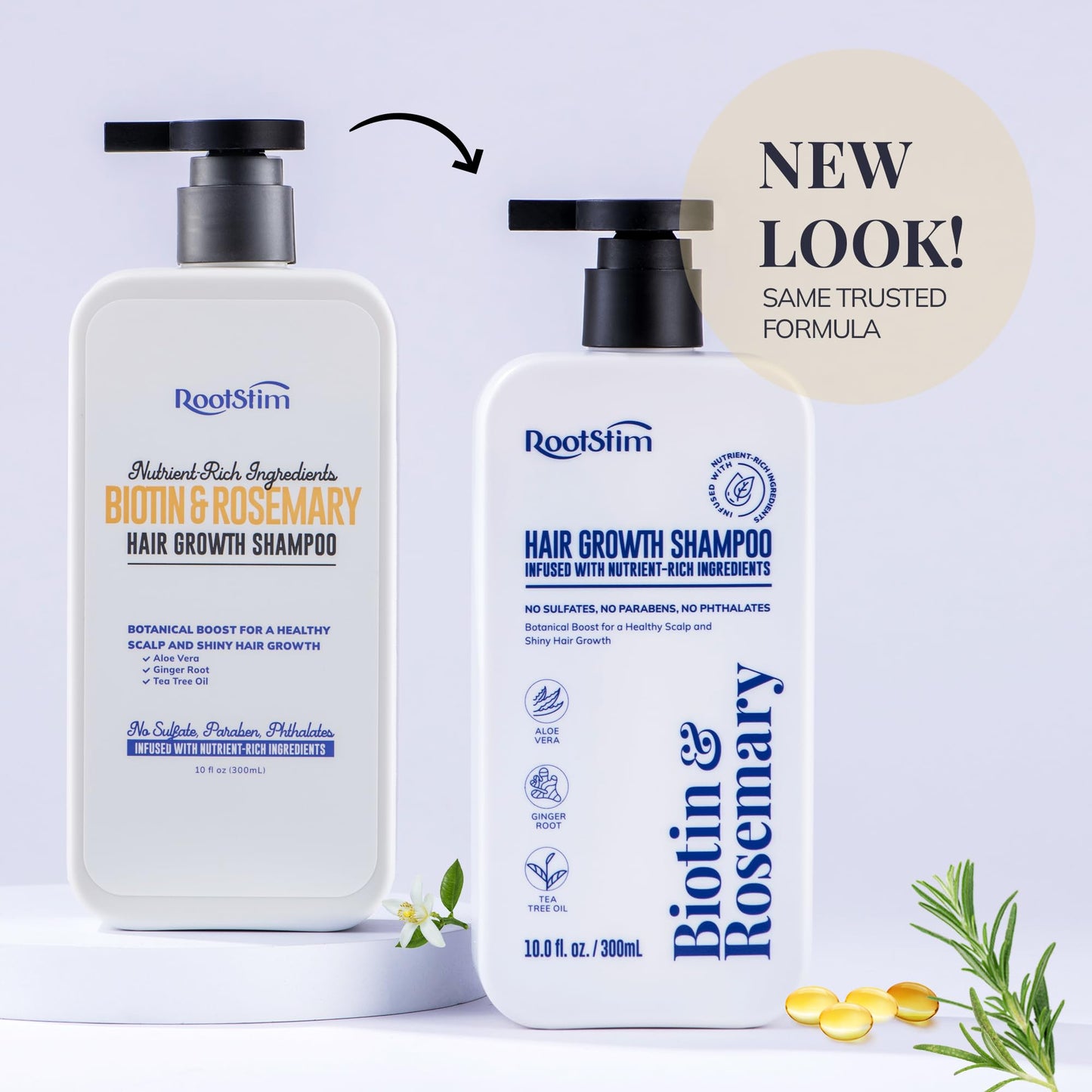 Biotin & Rosemary Hair Growth Shampoo 10 fl oz – Sulfate-Free Thickening Shampoo for Thinning Hair, Nourishing Formula for Fuller, Stronger Strands