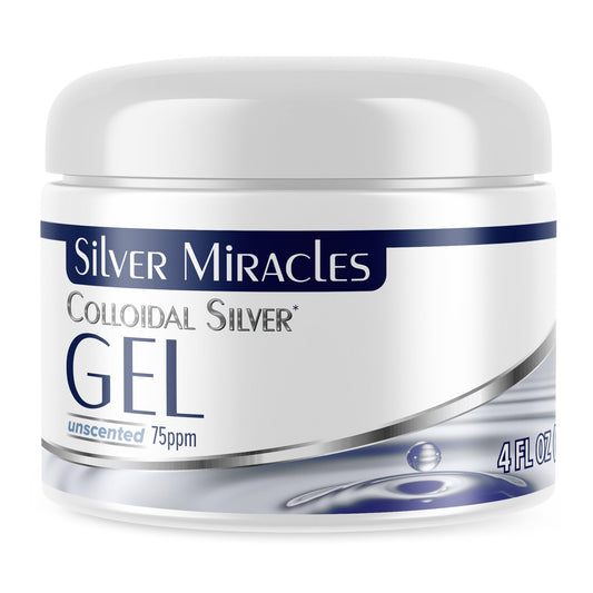 Silver Miracles Colloidal Silver Gel – Nano Silver Healing Ointment for Burns, Cuts & Irritated Skin, Wound Care for All Skin Types, 4oz Unscented