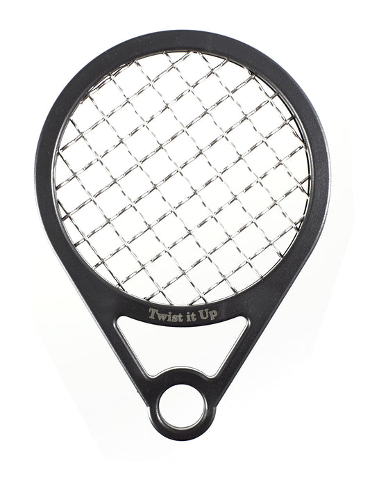 Twist It Up Comb (Bond Black) - Alternative for Hair Sponges, Creates Curls and Twists for Black Men, Tennis Racket Design