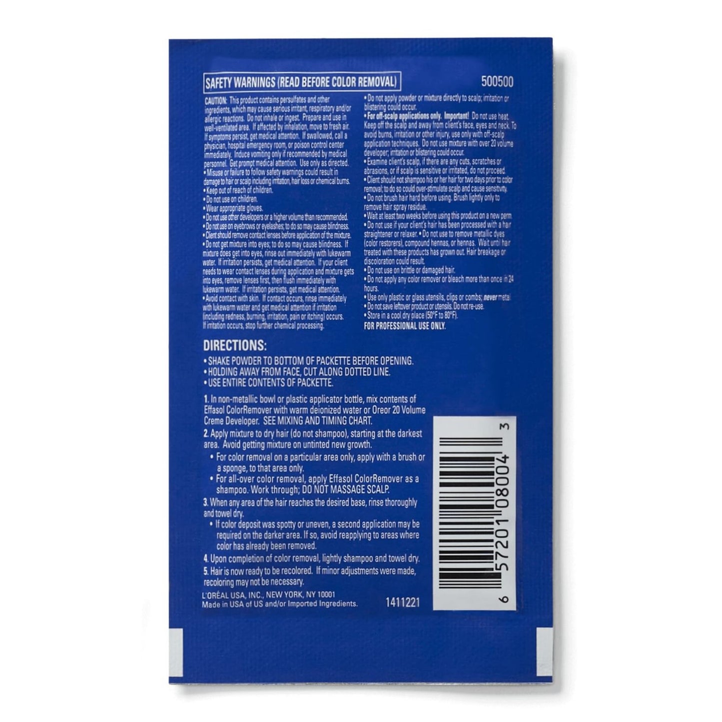 L'OREAL TECHNIQUE Quick Blue Hair Lightener Powder – Extra Strength, No Drip Formula, Lifts Up to 7 Levels, Single Use, 0.8 Oz