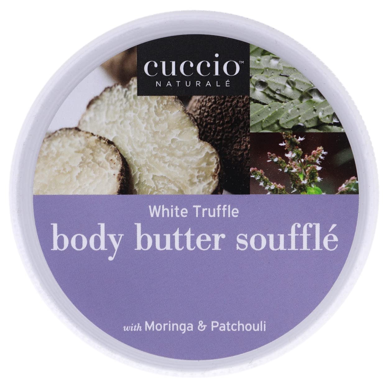 Cuccio Naturale White Truffle Body Souffle - Moringa and Patchouli, 8 Ounce - Luxurious Hydrating Body Cream - Moisturizer for Smooth and Radiant Skin