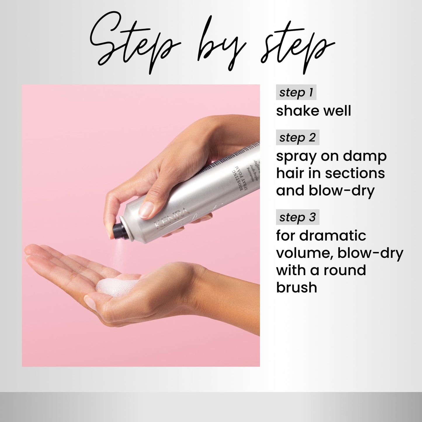 Kenra Platinum Boosting Spray-Foam 17 | Volumizing Styling Foam for All Hair Types | Lightweight, Touchable Hold & All-Day Lift | 8 oz