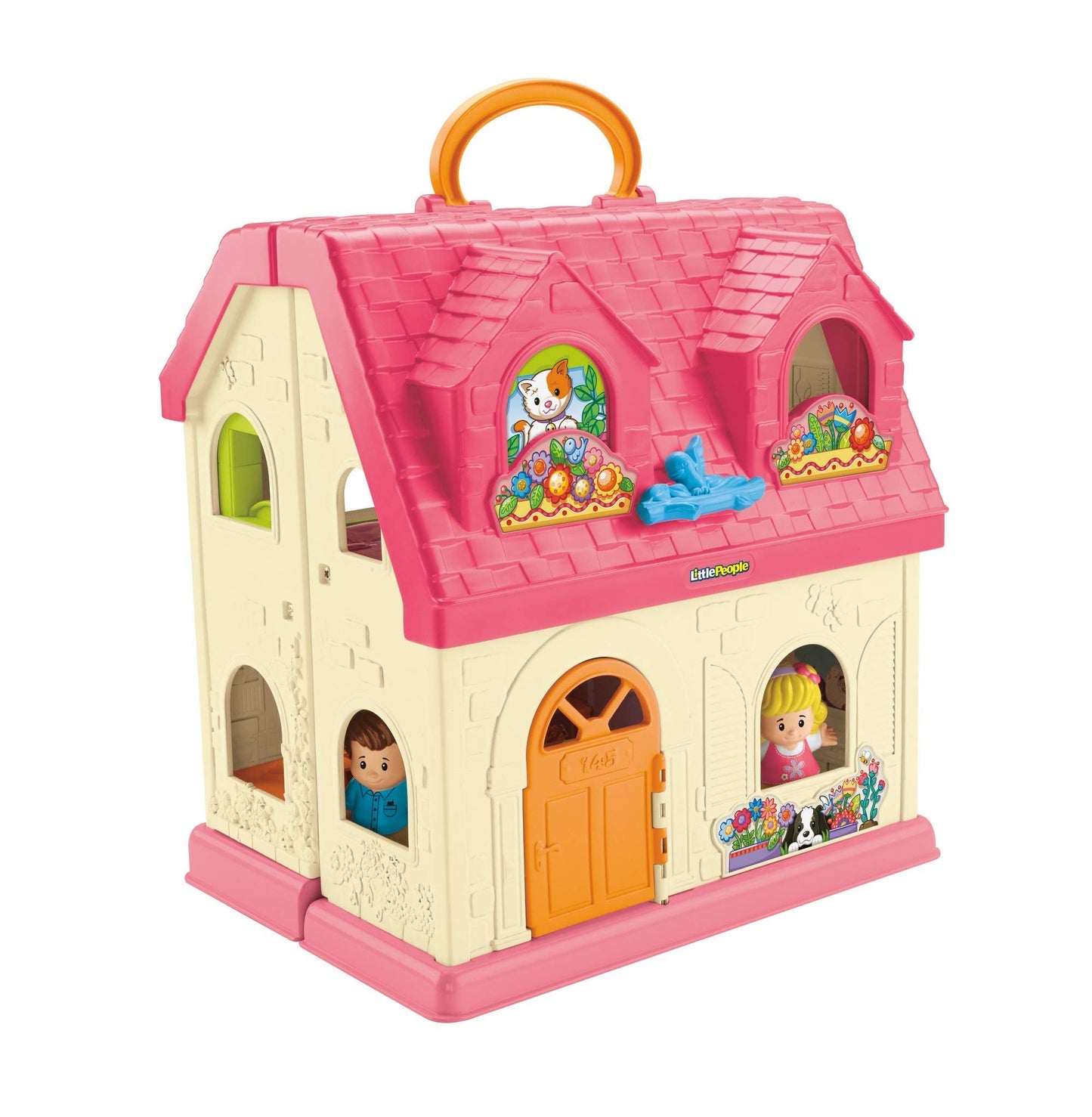 Fisher-Price Little People Musical Playhouse Toy with Figures & Accessories for Toddlers 1+ – Surprise & Sounds, Amazon Exclusive