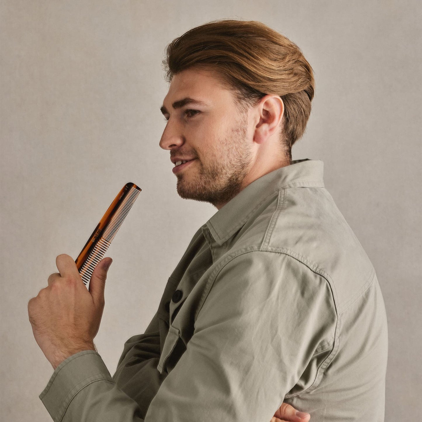 Kent 9T Tortoiseshell Fine & Wide Tooth Comb – Large Handmade Saw-Cut Hair Comb for Wet or Dry Hair, Detangling & Styling, Made in England