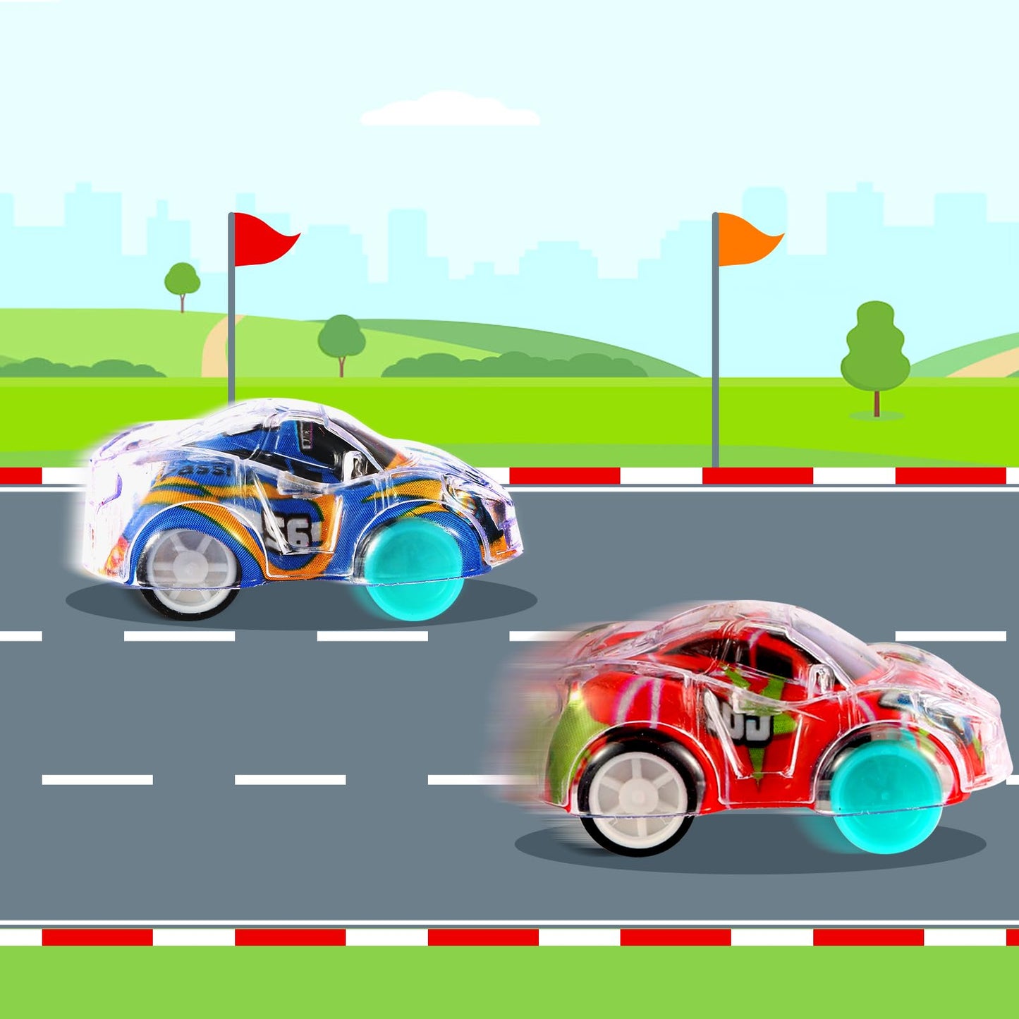 QSONSELL 50PCS Mini Pull Back Cars - Race Toy Cars for Kids, Toddlers, Classroom Prizes, Pinata & Easter Basket Stuffers