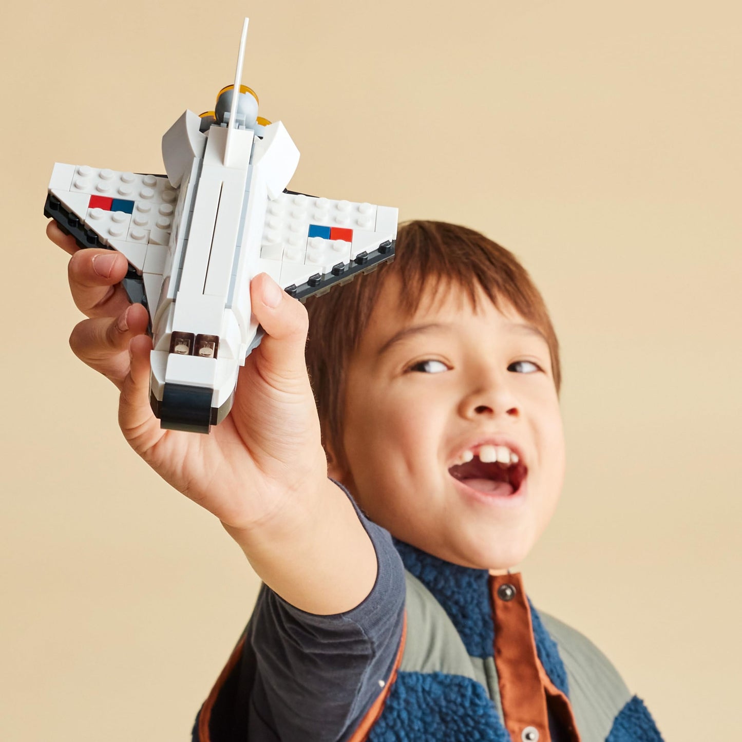 LEGO Creator 3-in-1 Space Shuttle Set, Build 2 Spaceships or Astronaut, STEM Toy for Kids 6+, Birthday & Holiday Gift, 31134