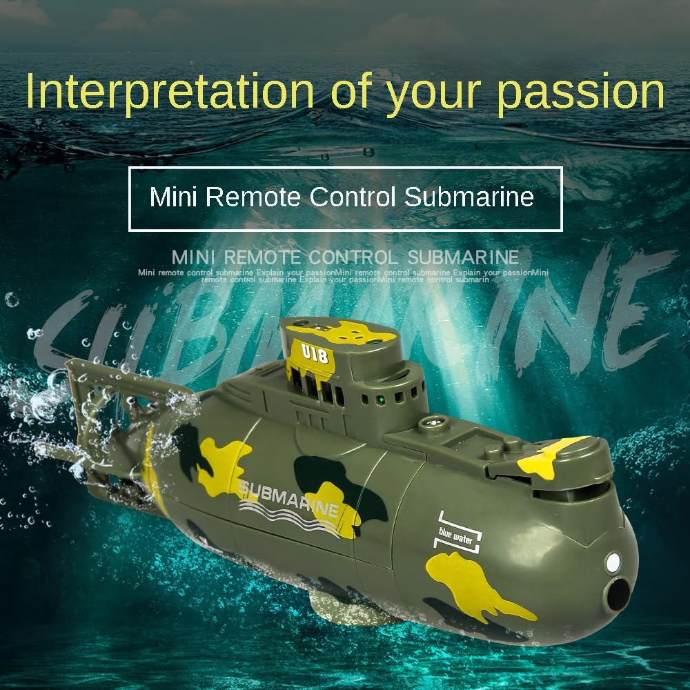 KALASU Military RC Submarine Toy for Kids – High Simulation, Dive, Float & 360° Rotation, 6-Channel Remote, Perfect Gift
