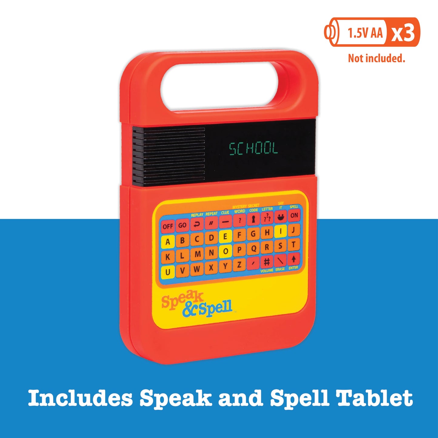 Playmonster Speak & Spell Electronic Game – Retro 80s Learning Toy, Spelling & Educational Fun for Kids, Toddlers, Ages 7+