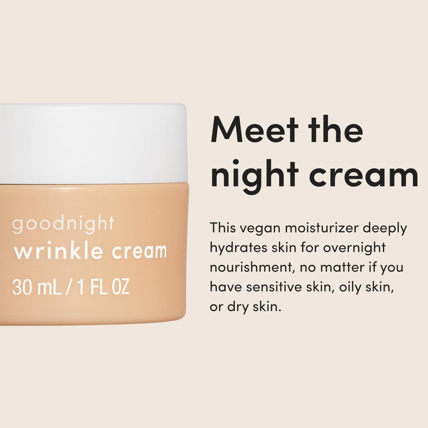 hims Goodnight Wrinkle Cream - Men's Hydrating Face Moisturizer with Hyaluronic Acid, Shea Butter & Caffeine, 1 fl oz