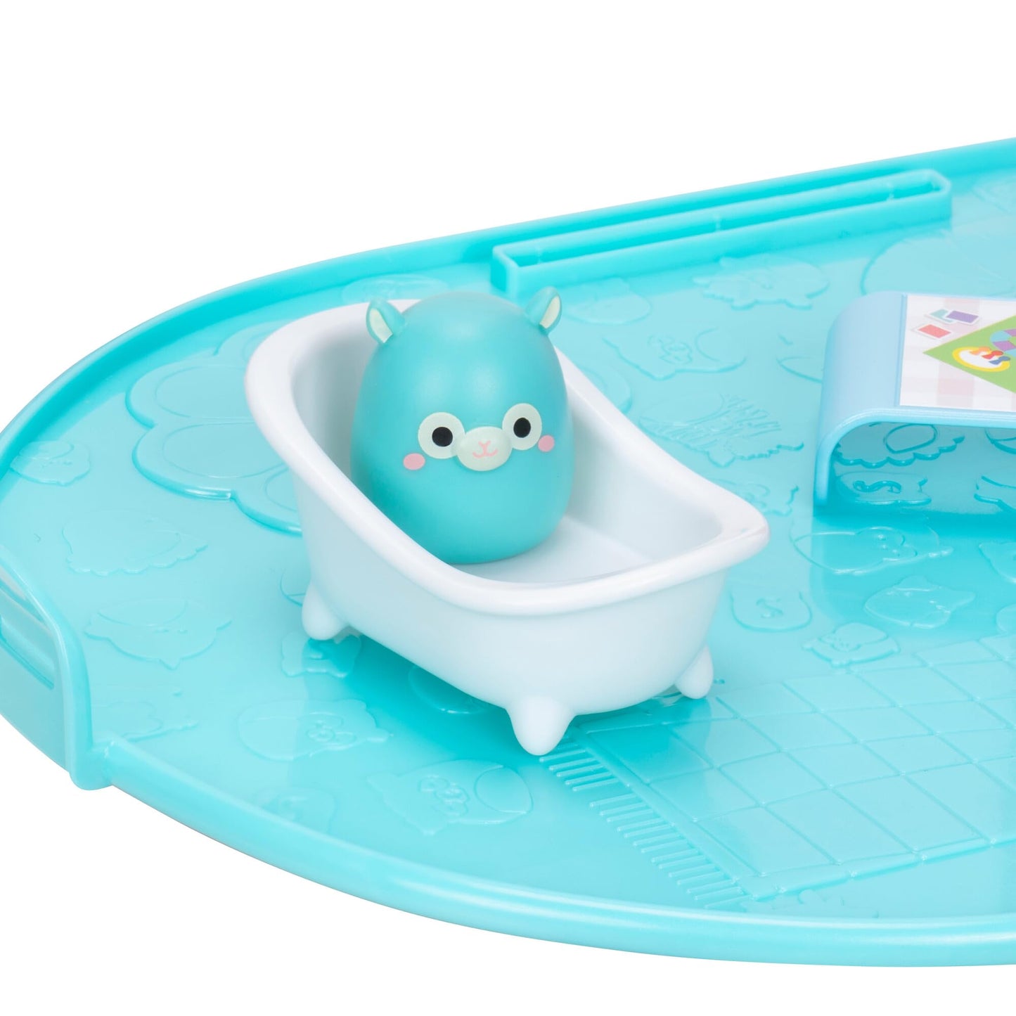 Squish-a-longs Party Pack On-The-Go Playset - Series 1 - Three 1” Mini-Squish with 9 Furnishings - Collect, Trade, & Play