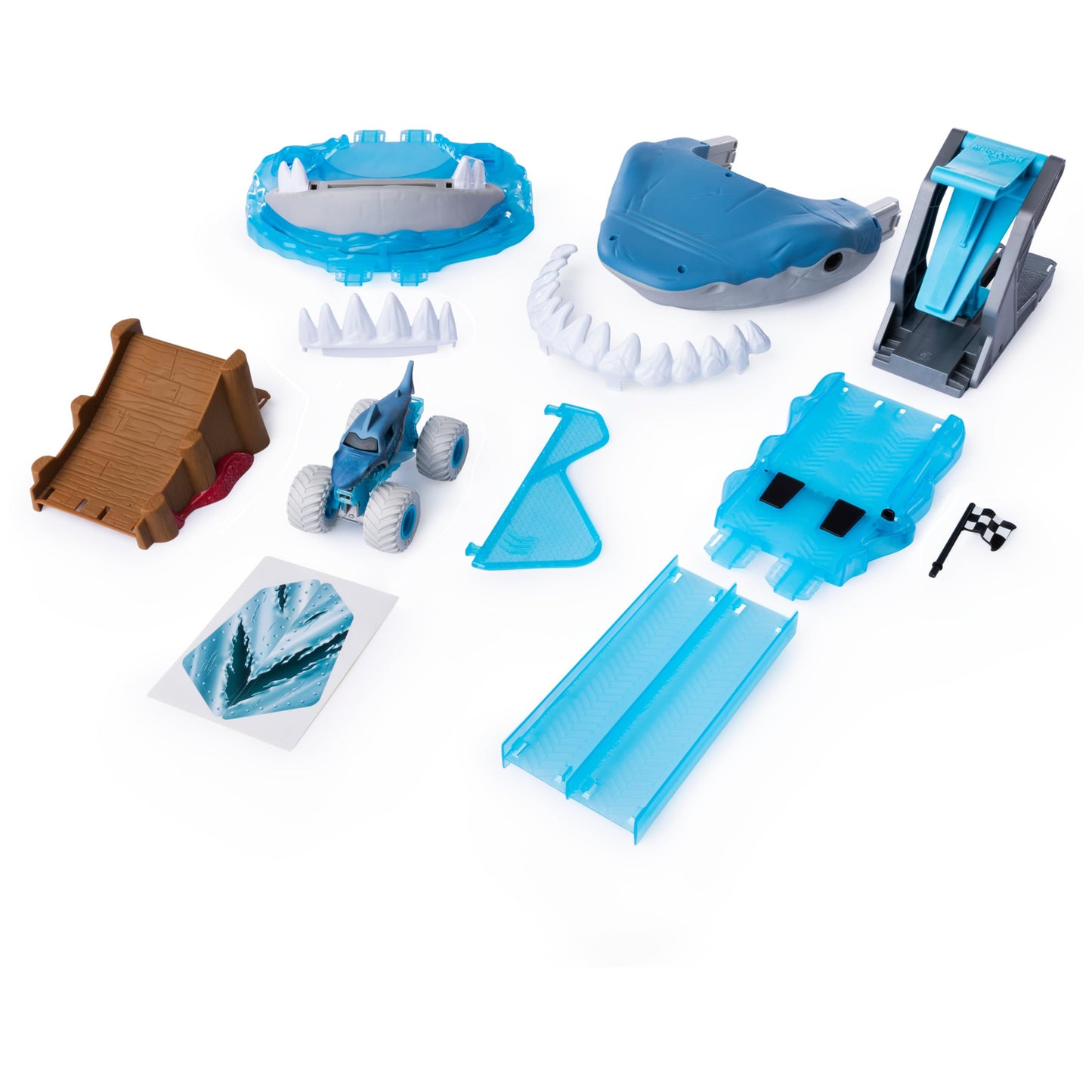 Monster Jam, Official Megalodon Mayhem Playset with Exclusive 1:64 Scale Megalodon Die-Cast Monster Truck