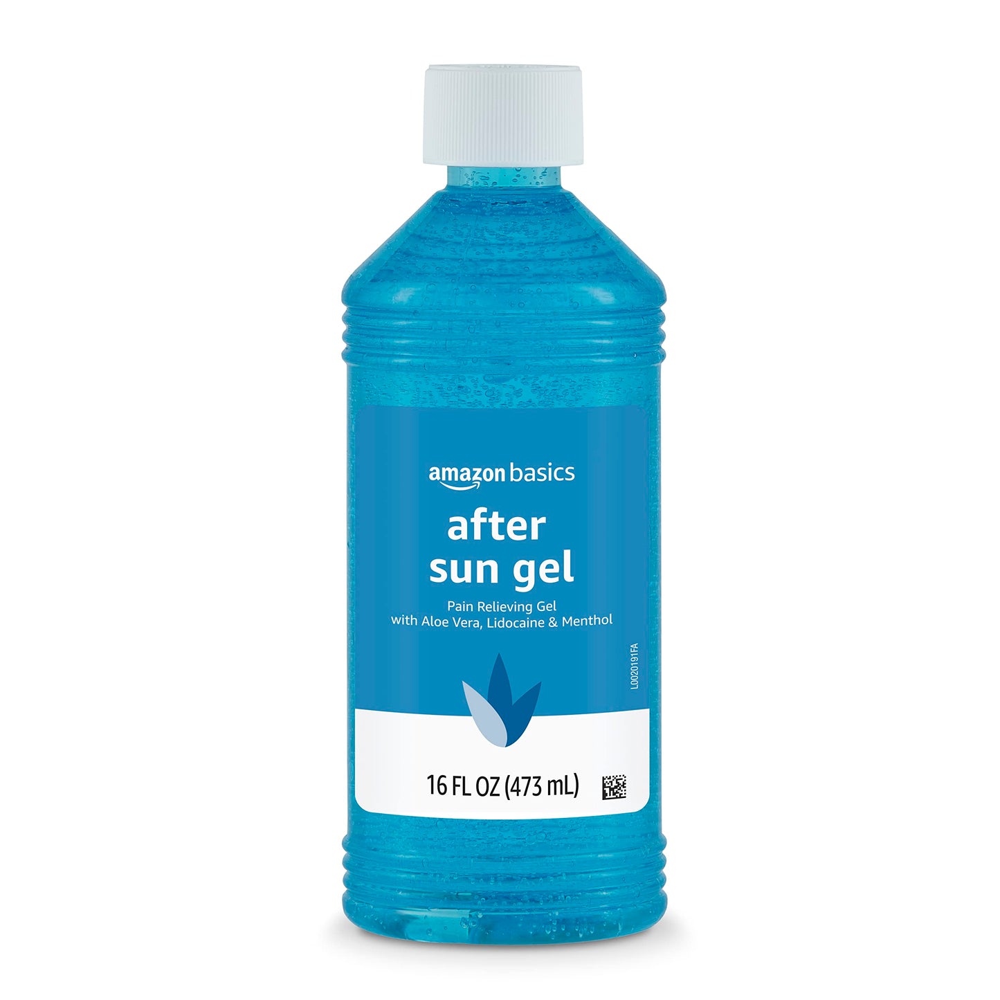 Amazon Brand - Solimo After Sun Gel with Aloe, Lidocaine and Menthol, 16 Fluid Ounce (1 Pack)