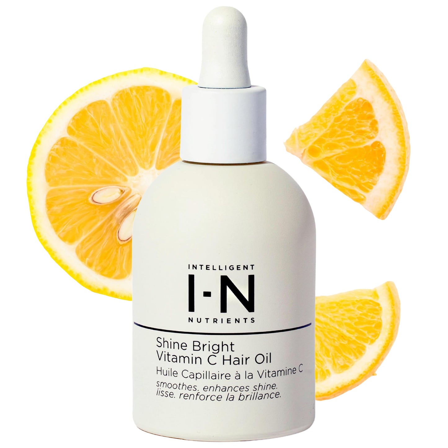 Intelligent Nutrients Shine Bright Vitamin C Hair Oil, Luxurious Radiance and Strengthening for All Hair Types, Vegan, 1.7 Oz
