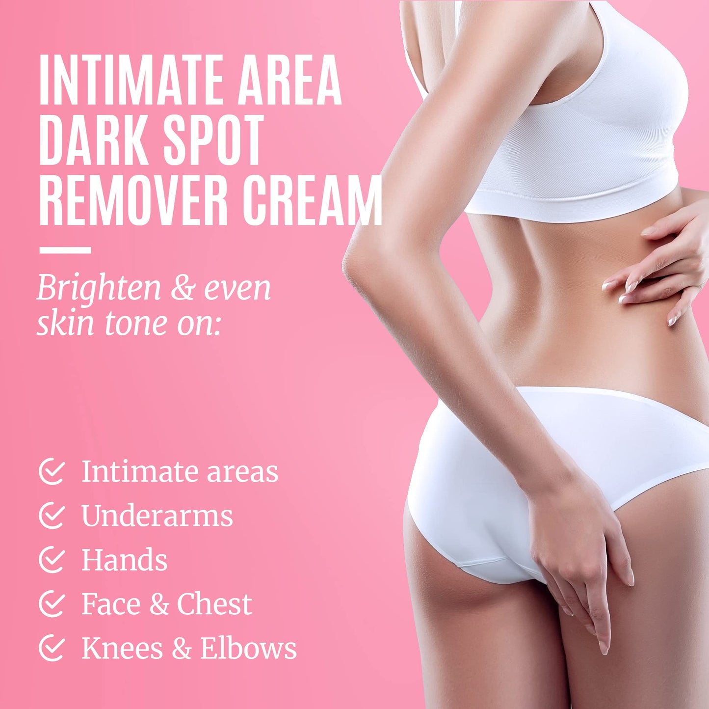 Divine Derriere Intimate Dark Spot Remover Cream – Brightening Corrector for Body, Face, Bikini & Sensitive Areas with Mulberry, Arbutin & Peptide