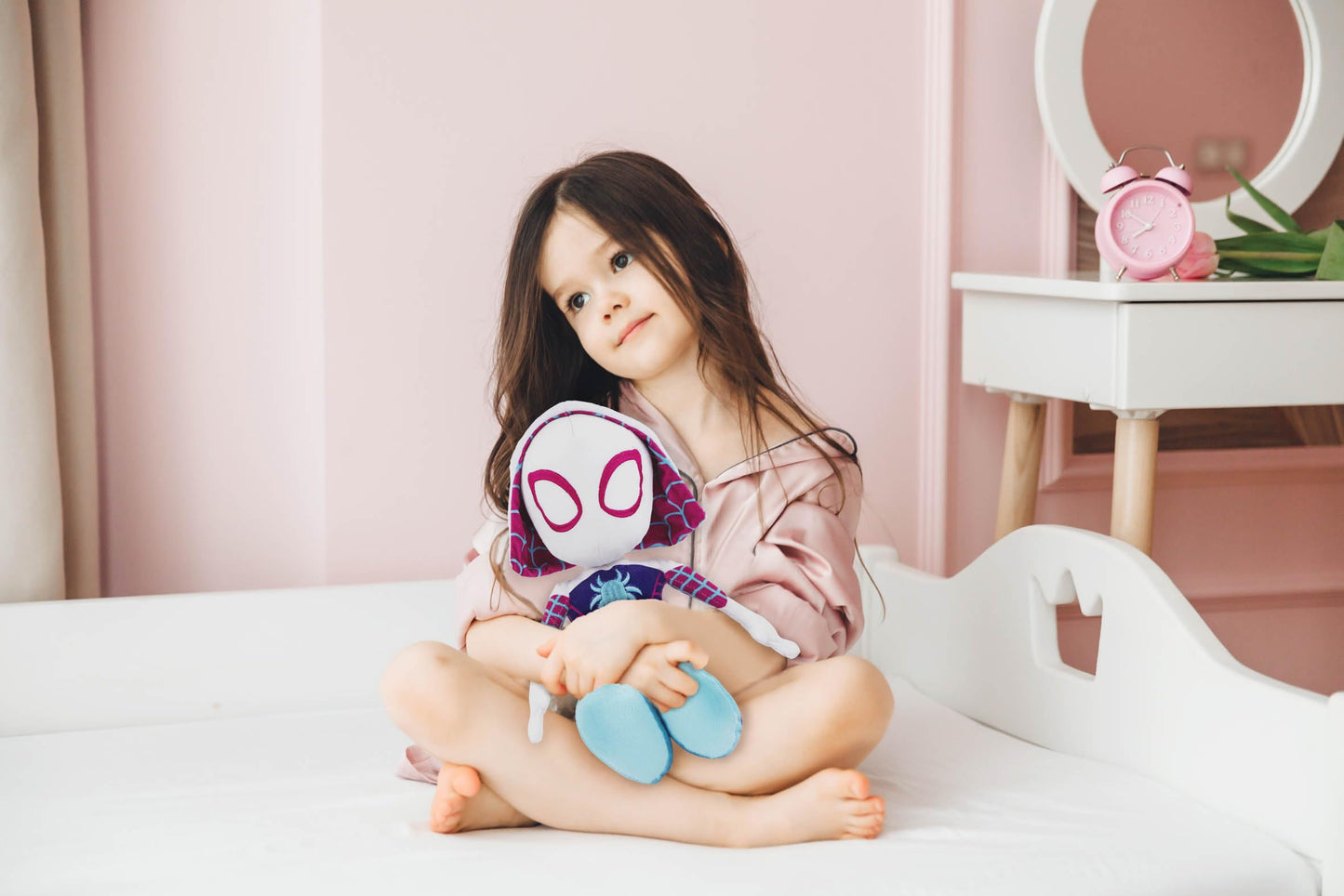 Jay Franco Marvel Spidey & Friends Gwen Ghost-Spider Pillow Buddy – Soft Microfiber Plush, 18” (Official Marvel Product)