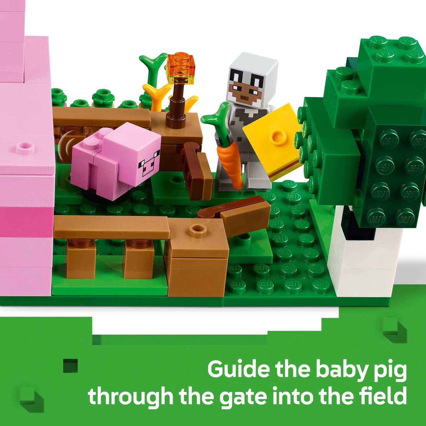 LEGO Minecraft Baby Pig House Playset 21268 with 2 Minifigures – Building Toy for Kids 7+, Boys & Girls, Birthday Gift