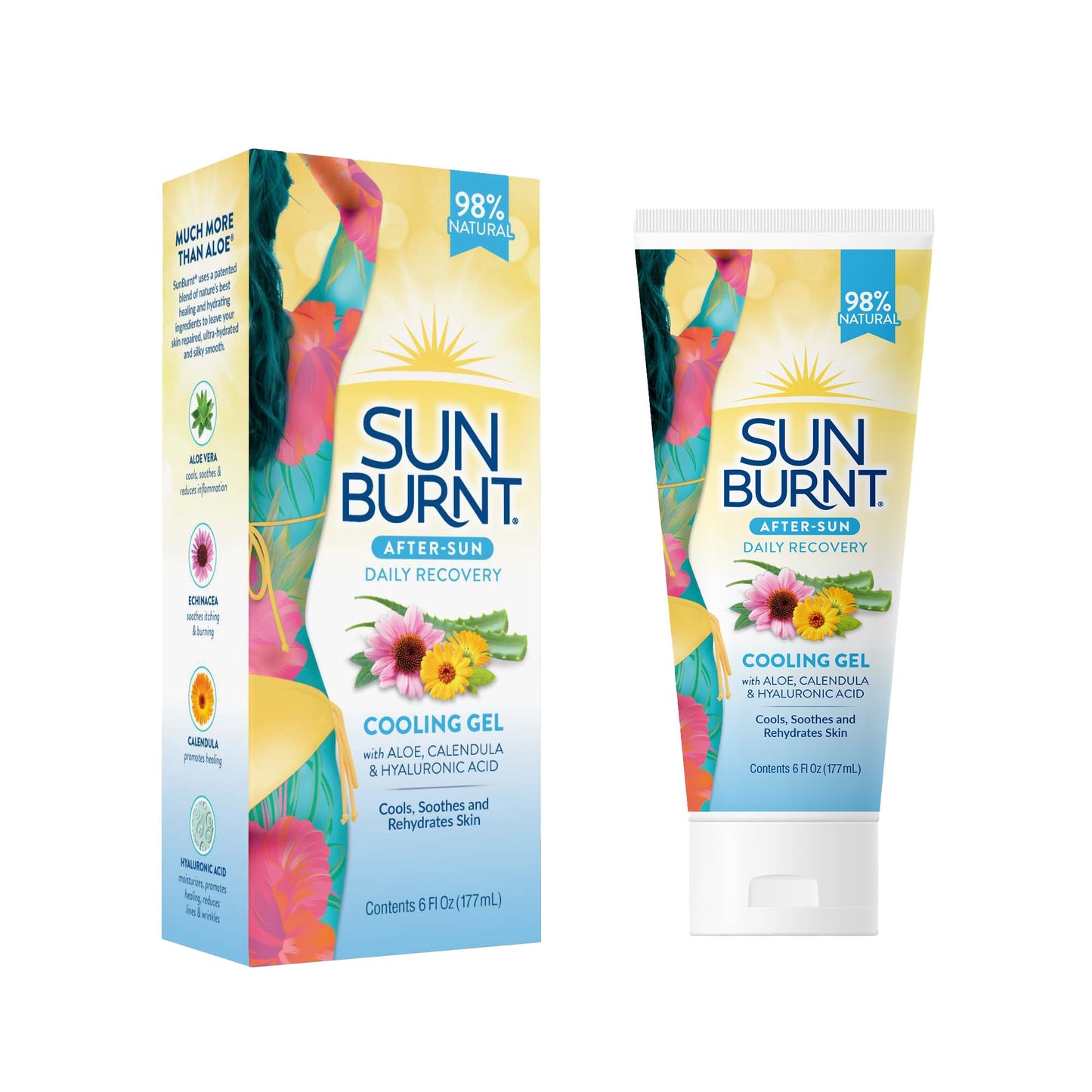 EMCW9 Ultra Hydrating Aloe Vera Gel by Sunburnt 6 Ounce,Clear,SUNB21006