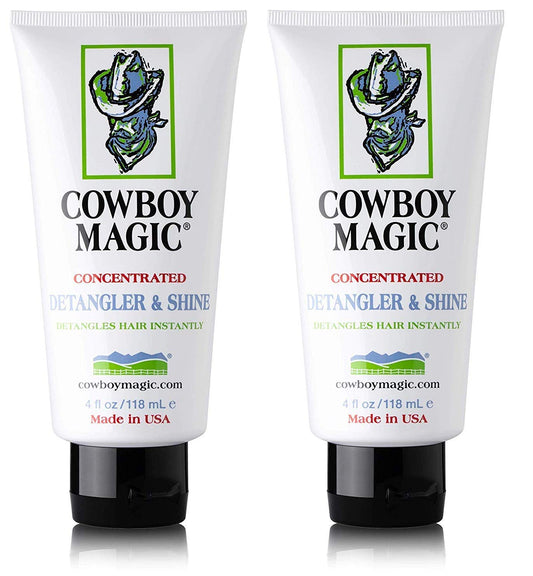 Cowboy Magic Detangler & Shine for Horse, 4 oz - 2 Pack Conditioner, White