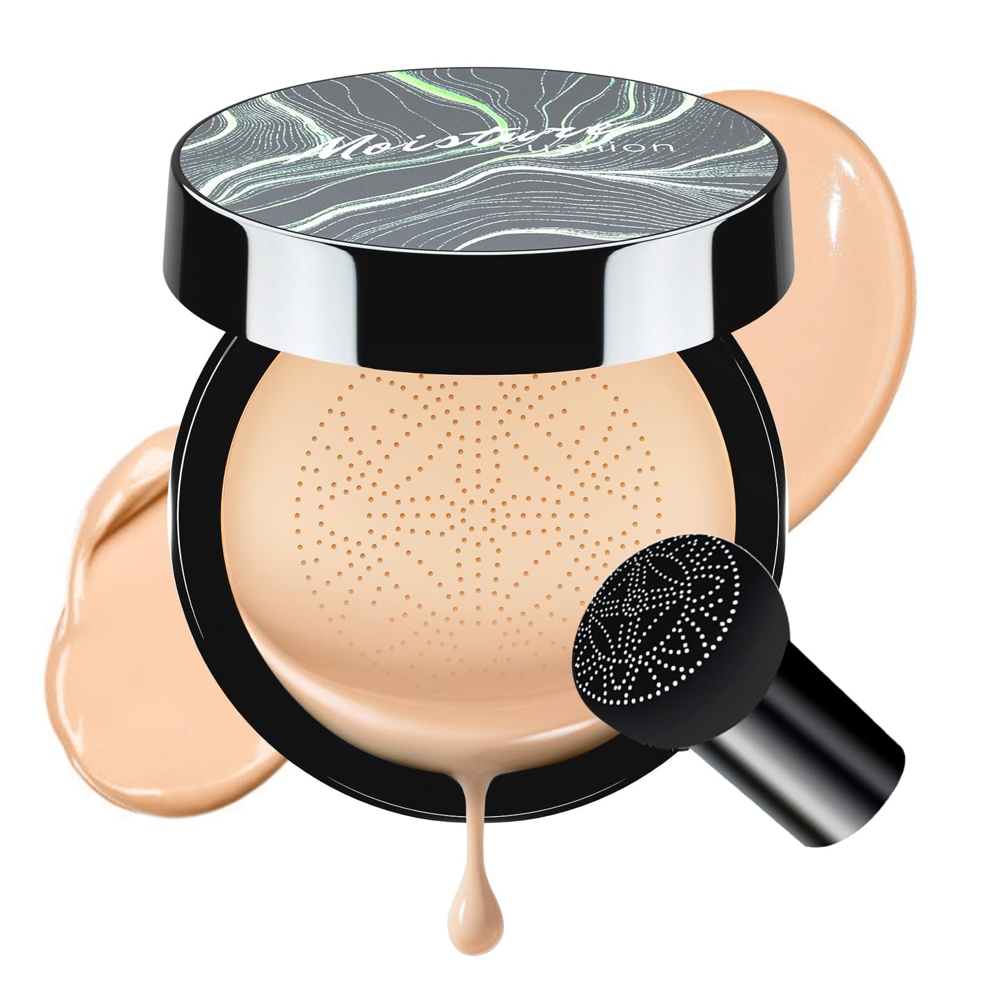 dfjdskl Air Cushion CC Cream - Mushroom Head BB, Long-Lasting Concealer & Brightener, Moisturizing Makeup for All Skin Types (Natural)