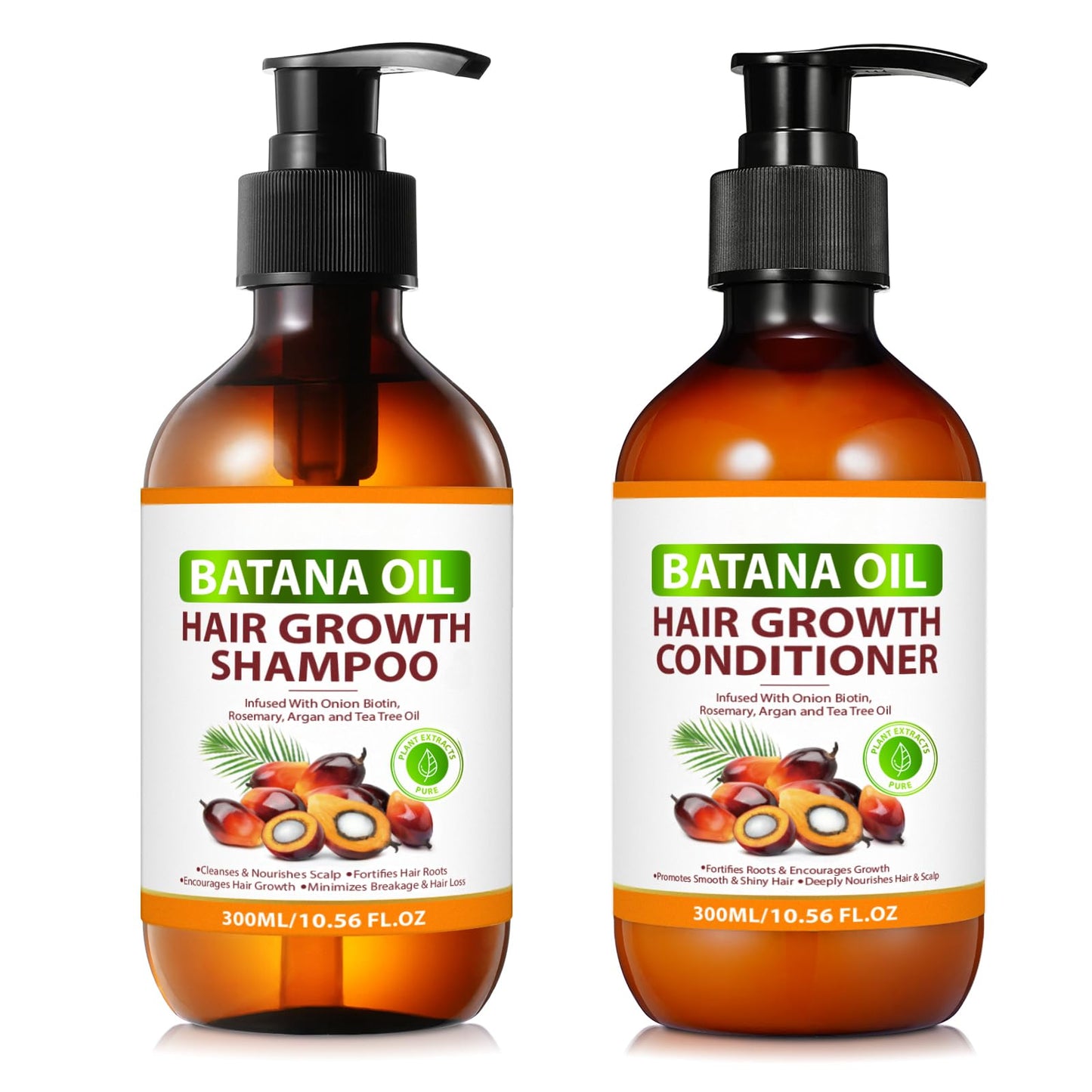 Batana Oil Shampoo & Conditioner Set for Hair Growth – Anti-Thinning, Deep Moisturizing Formula to Strengthen Weak, Brittle Hair for Men & Women