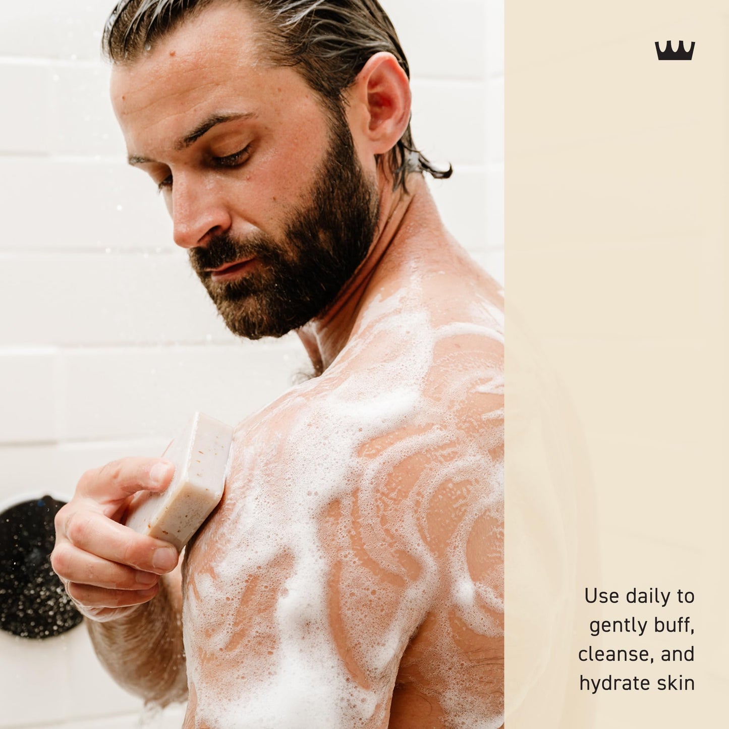 Cremo Exfoliating Body Bar for Men, Italian Bergamot Scent, Multi-Layered Fragrance That Buffs, Cleanses and Hydrates Skin, 5oz