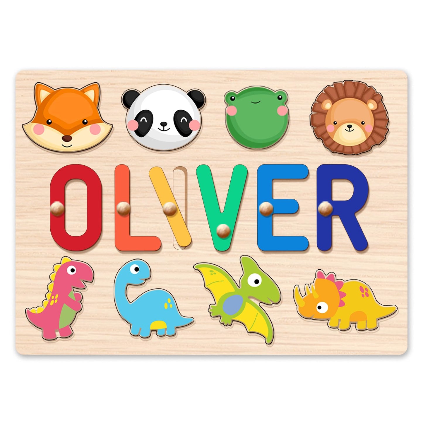 Personalized Name Puzzle for Kids – Custom Baby Toy, 1st Birthday & Christmas Gift for Boys & Girls, Nursery Learning Toy