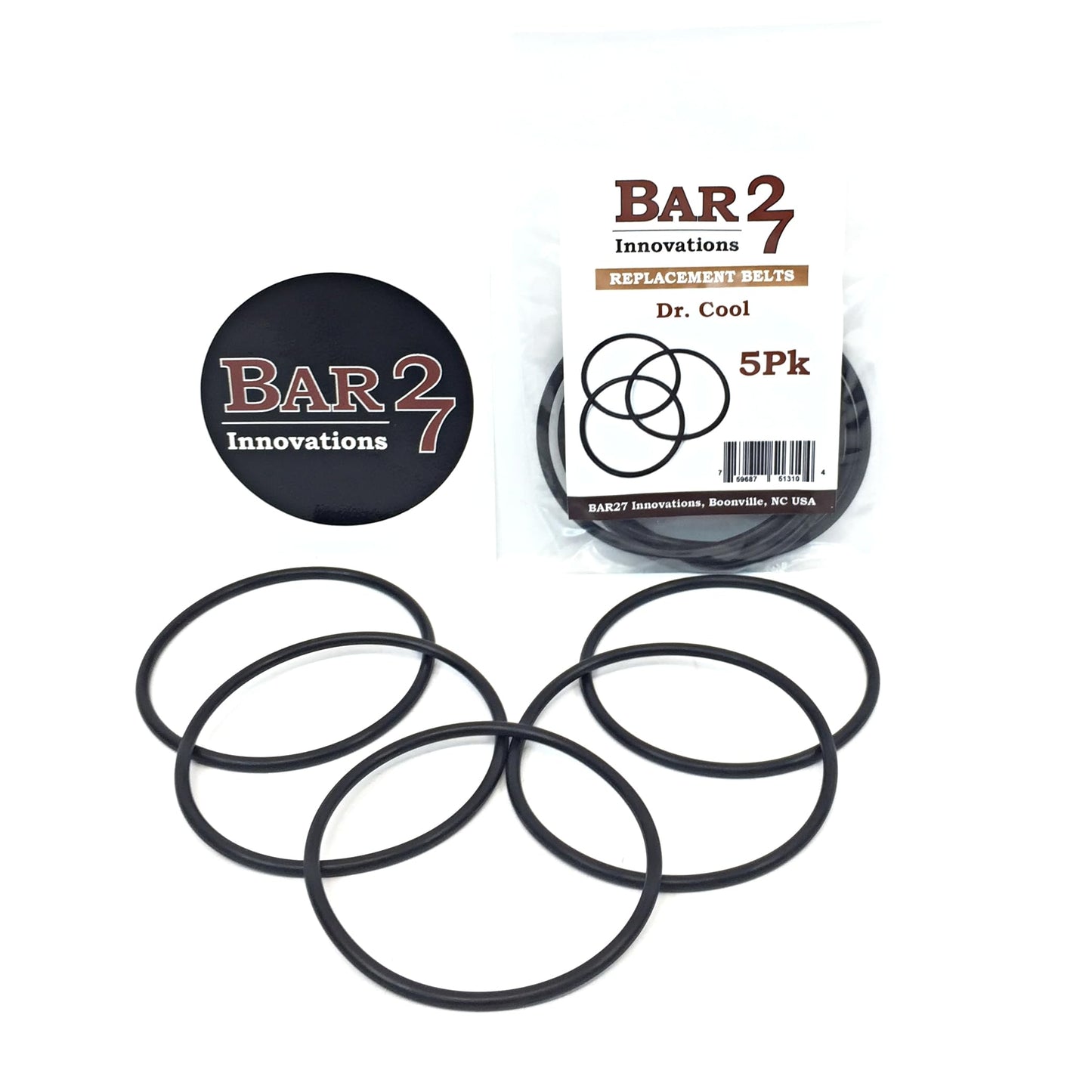 Bar27 Brand 5 Pack Dr Cool Hobby & Pro Rock Tumbler Belts Compatible with National Geographic, Dan & Darci