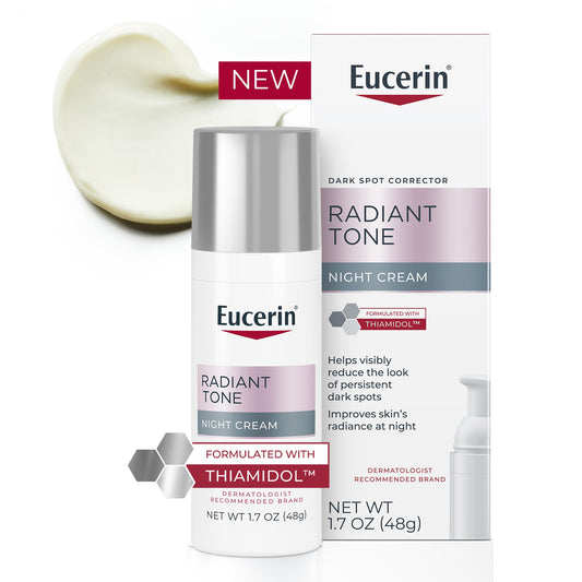 Eucerin Radiant Tone Night Cream with Thiamidol – Dark Spot Corrector & Night Moisturizer for All Skin Types, 1.7 oz