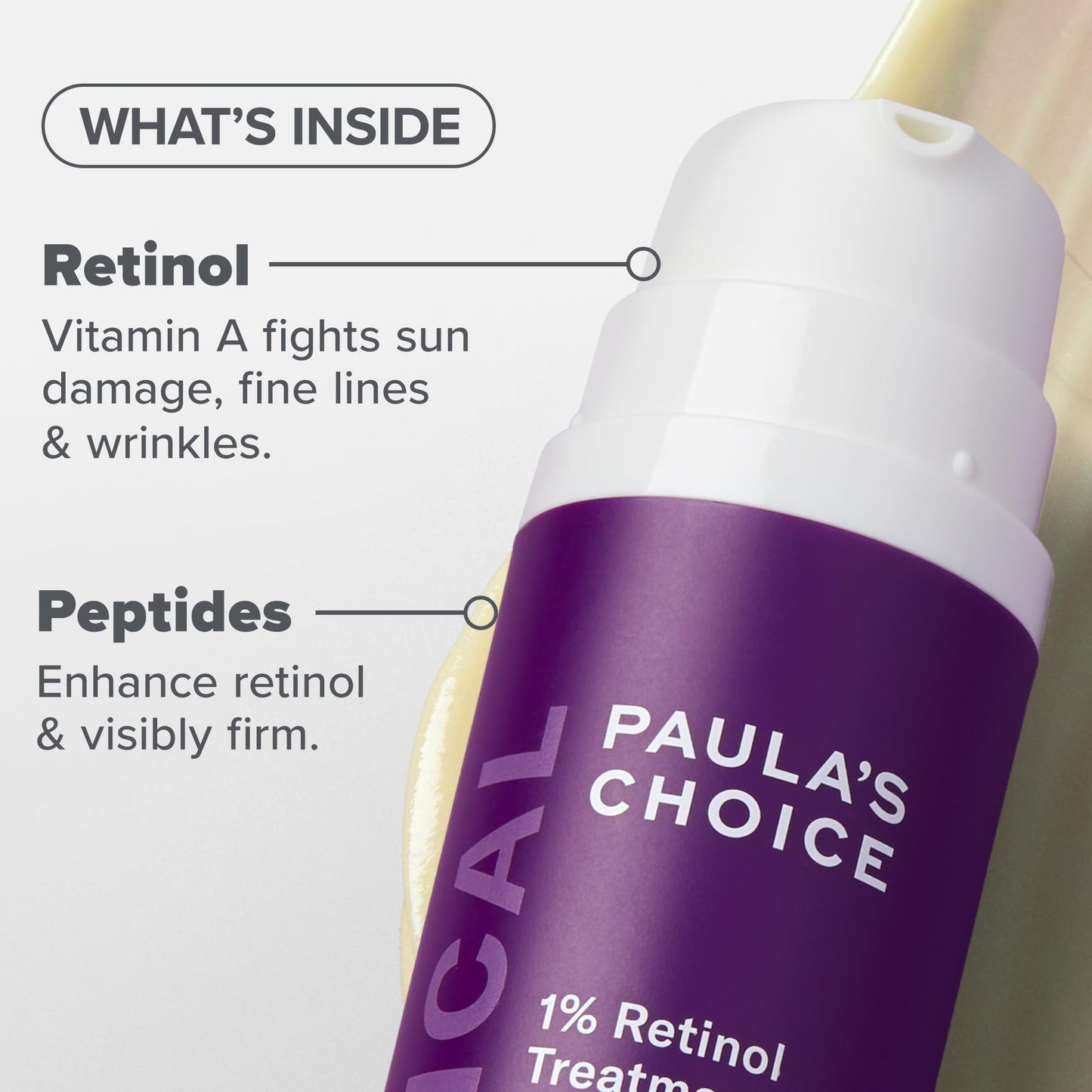 Paula's Choice Clinical 1% Retinol Face Moisturizer with Peptides, Vitamin C & Licorice, Anti-Aging Wrinkle Cream, 1 fl. oz
