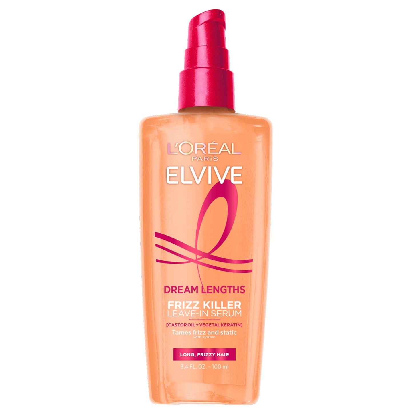 L'Oreal Paris Elvive Dream Lengths Frizz Killer Leave-In Serum, 3.4 Ounce
