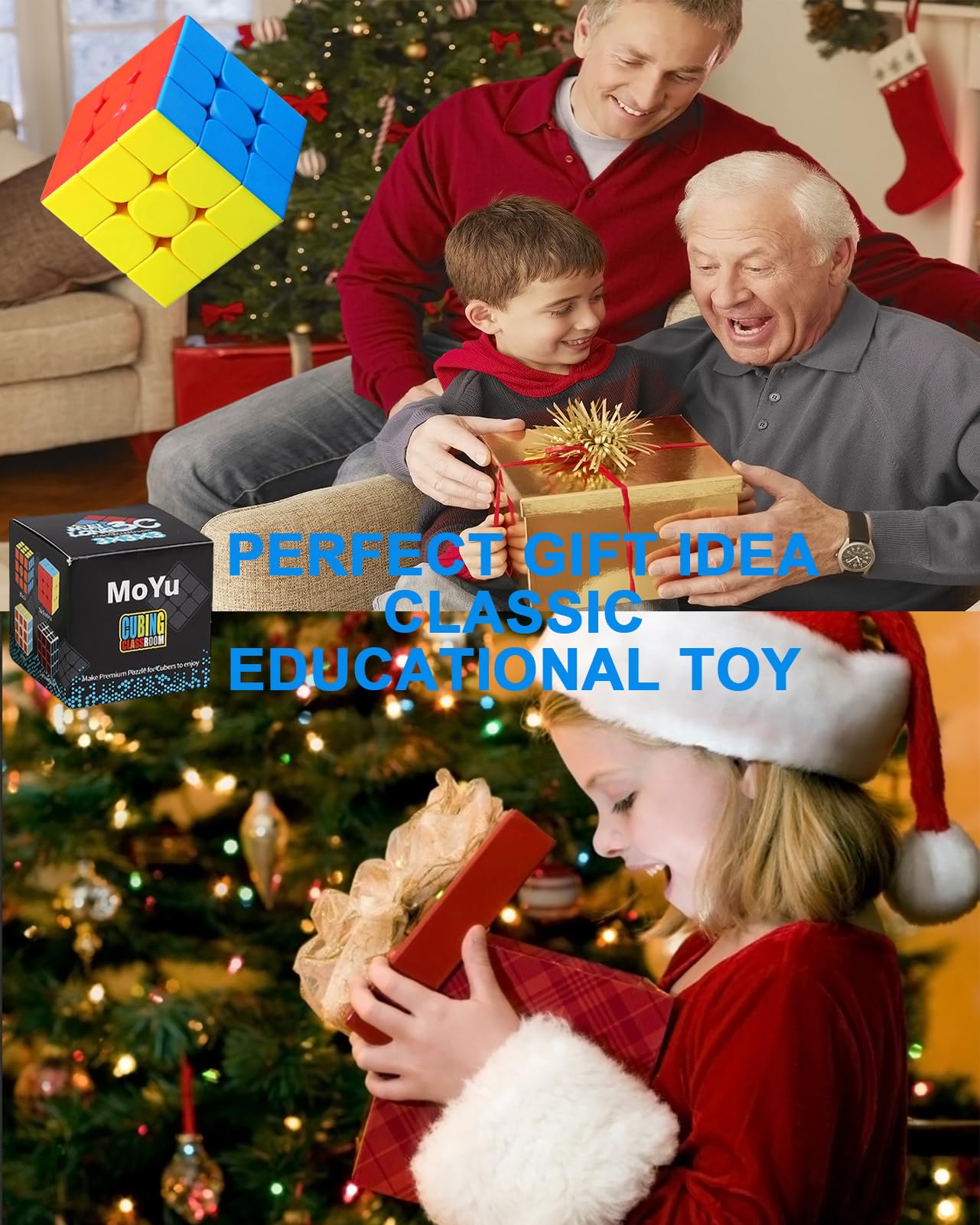 CFMOUR Speed Cube 3x3x3 – Moyu Meilong 3C Stickerless Magic Cube, Smooth Fast-Turning 3D Puzzle Brain Toy, Travel Game with Vivid Colors