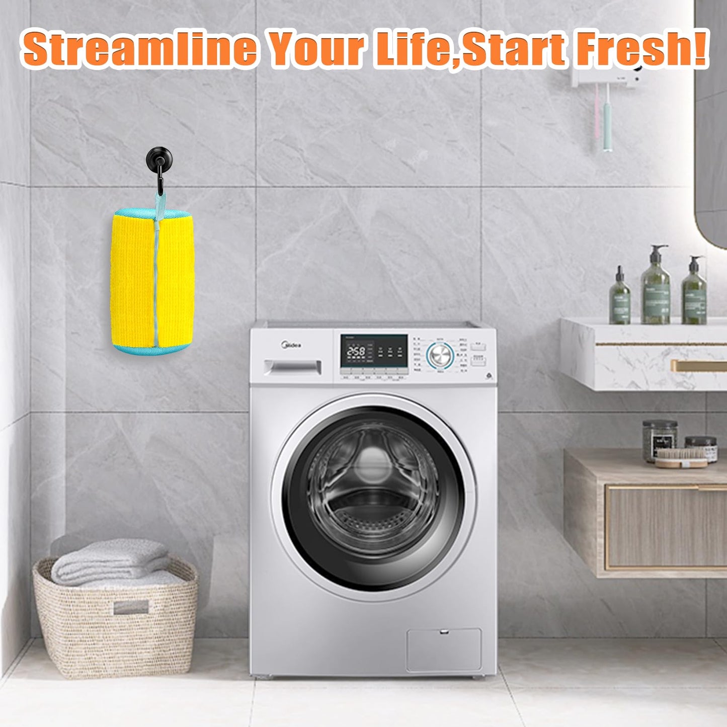 Shoe Washing Machine Bag, Shoe Laundry Bag, Shoe Washing Bag for Washer and Dryer, Yellow