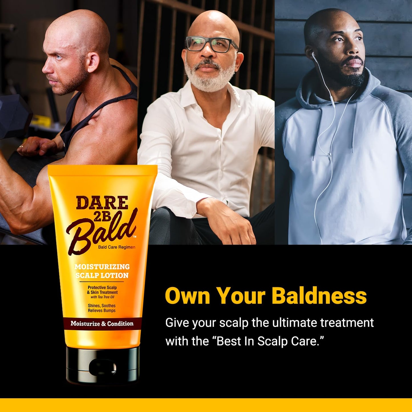 Dare 2B Bald Moisturizing Scalp Lotion 4.75 oz | Hydrating Bald Head Lotion for Men | Conditions, Protects & Prevents Dryness and Flaking