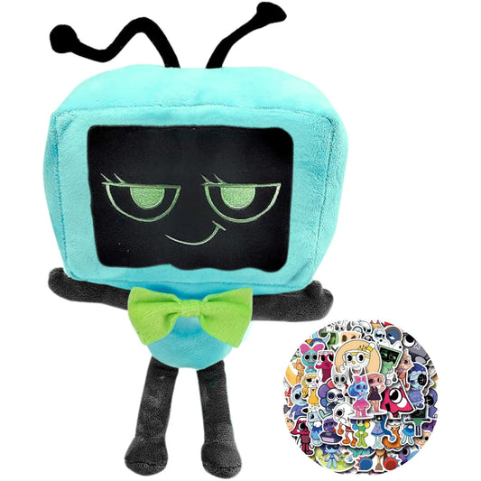 Lemoneon Dandy's World Plush 11" Vee Plush Stuffed Figure Pillow for Video Game Fans Room Decor with a Sticker Set