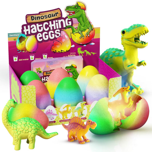 Dan&Darci Dinosaur Hatching Surprise Eggs, 6 Pack – Grows 600%, Dino Toys for Kids 3-8, Party Favors, Gift Ideas & Basket Stuffers