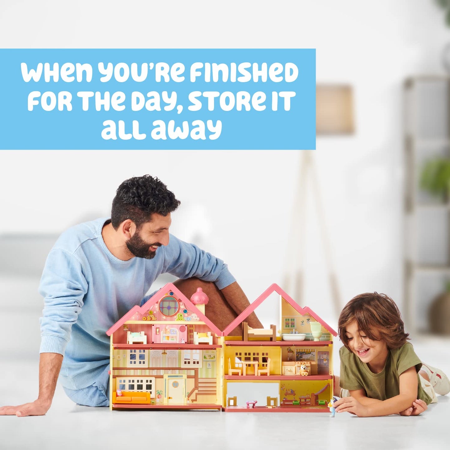 Bluey House Playset for Kids, XL Ultimate Interactive Lights and Sounds Playhouse Toys, Includes Dance Floor, Bluey Toys Set Ages 3+, Amazon Exclusive