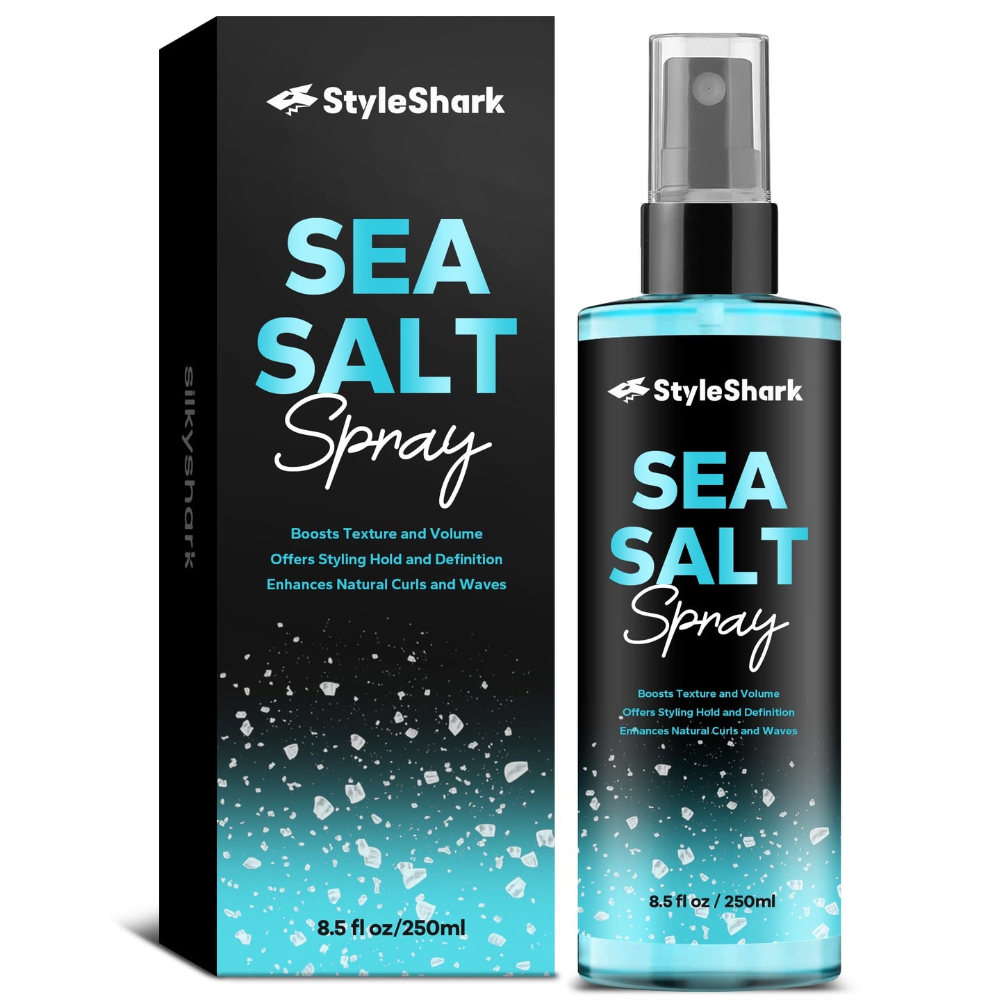 StyleShark Sea Salt Spray for Hair Men & Women (8.5 Fl Oz), Sea Salt Spray for Men, Beach Wave & Volumizing Texturing Sprays to Add Volume & Texture