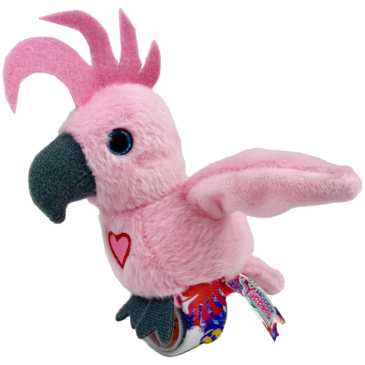 Happy Yappers: Birds 2 Pack - Cokatoo & Blue Parrot - Slap Bracelet Interactive Plush Toy Birds, They Chat-Sing-Mimic Each Other, Flap Wings, Kids 3+