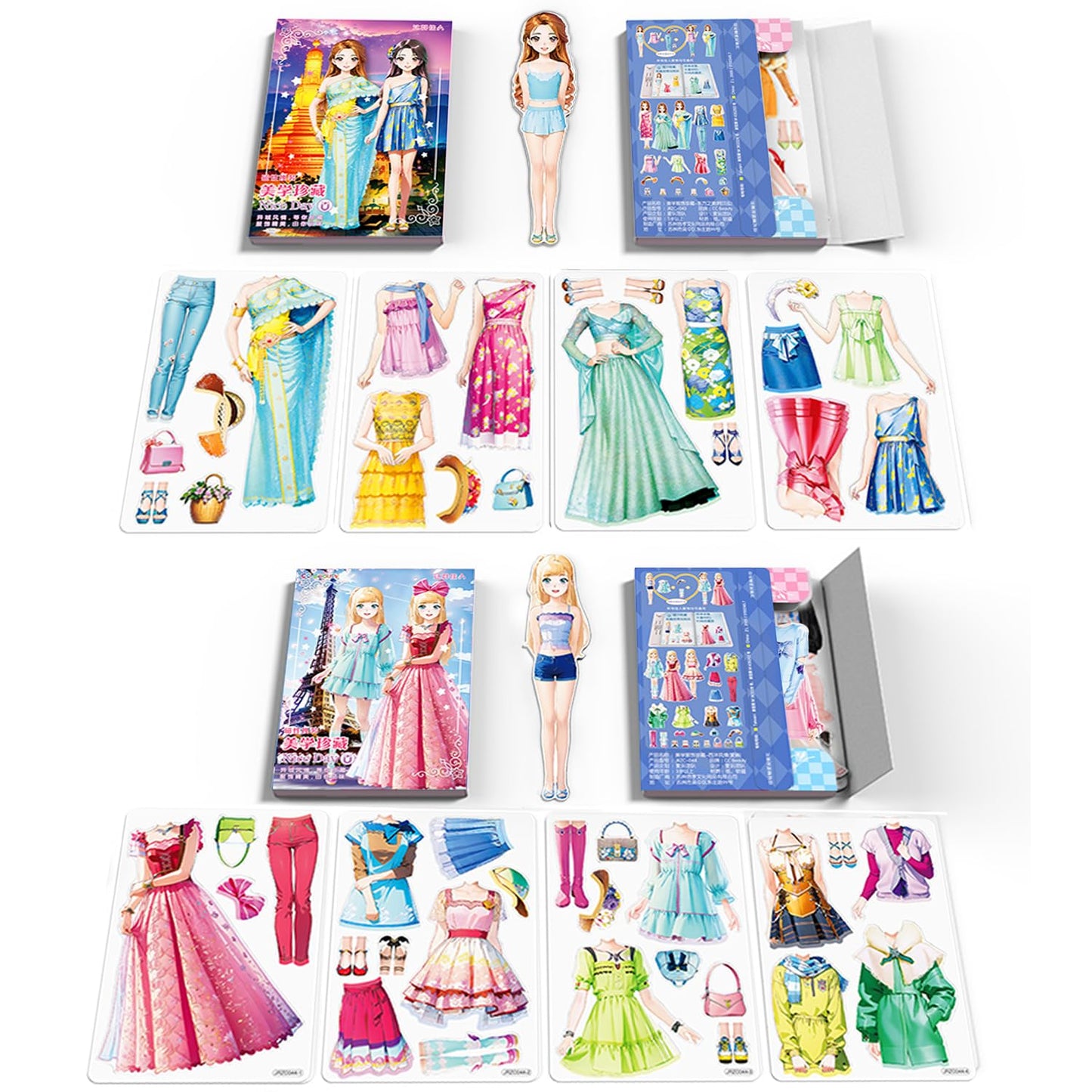 Daniel Axel Magnetic Dress-Up Paper Doll for Girls 4-7, Princess Magnet Set, Travel & Road Trip Activity, Interactive Birthday Gift