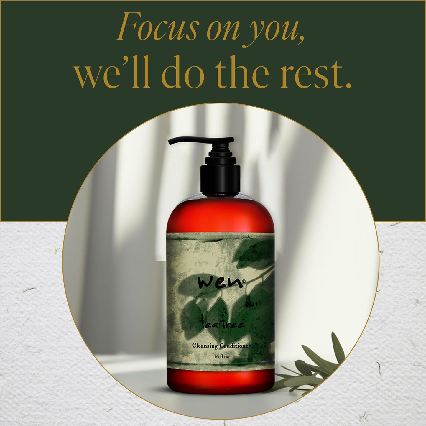 WEN by Chaz Dean Tea Tree Cleansing Conditioner – 2-in-1 Shampoo & Conditioner Co-Wash for Fine, Curly, or Dry Hair with Rosemary Oil, 16 Fl Oz