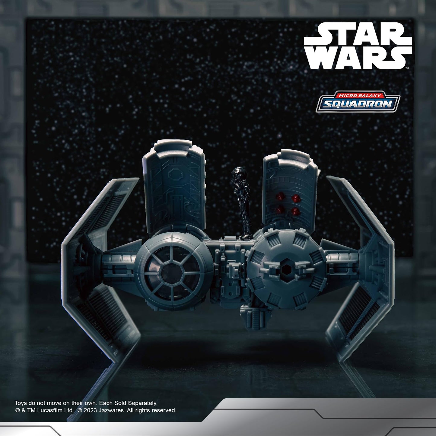 Star Wars Micro Galaxy Squadron TIE Bomber - 5-Inch Starfighter Class Vehicle with 1-Inch TIE Pilot Micro Figure Accessory