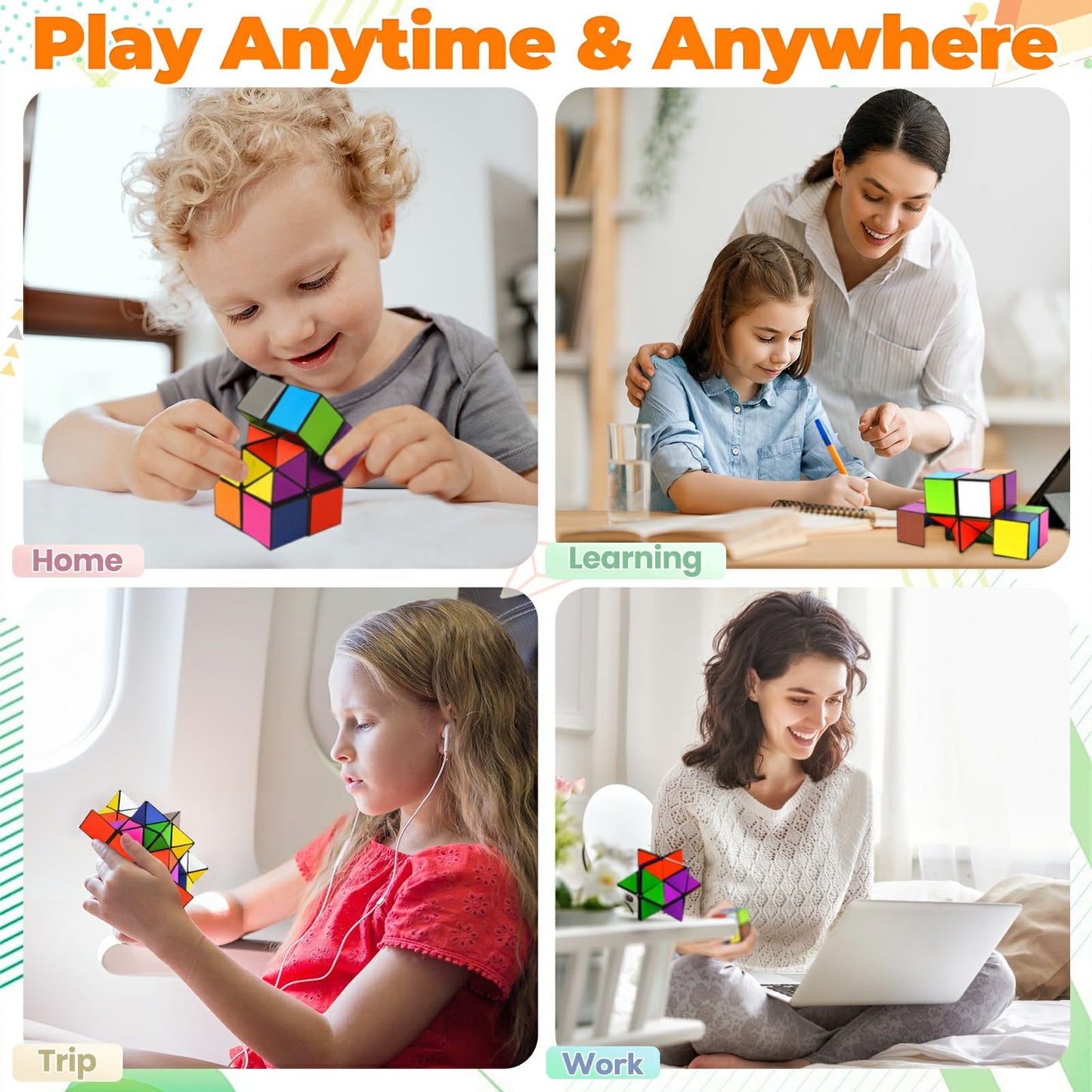 Star Cube Magic Cube Set, 2 in 1 Yoshimoto Cube for Kids and Adults, Toy for Boys and Girls Ages 8-12