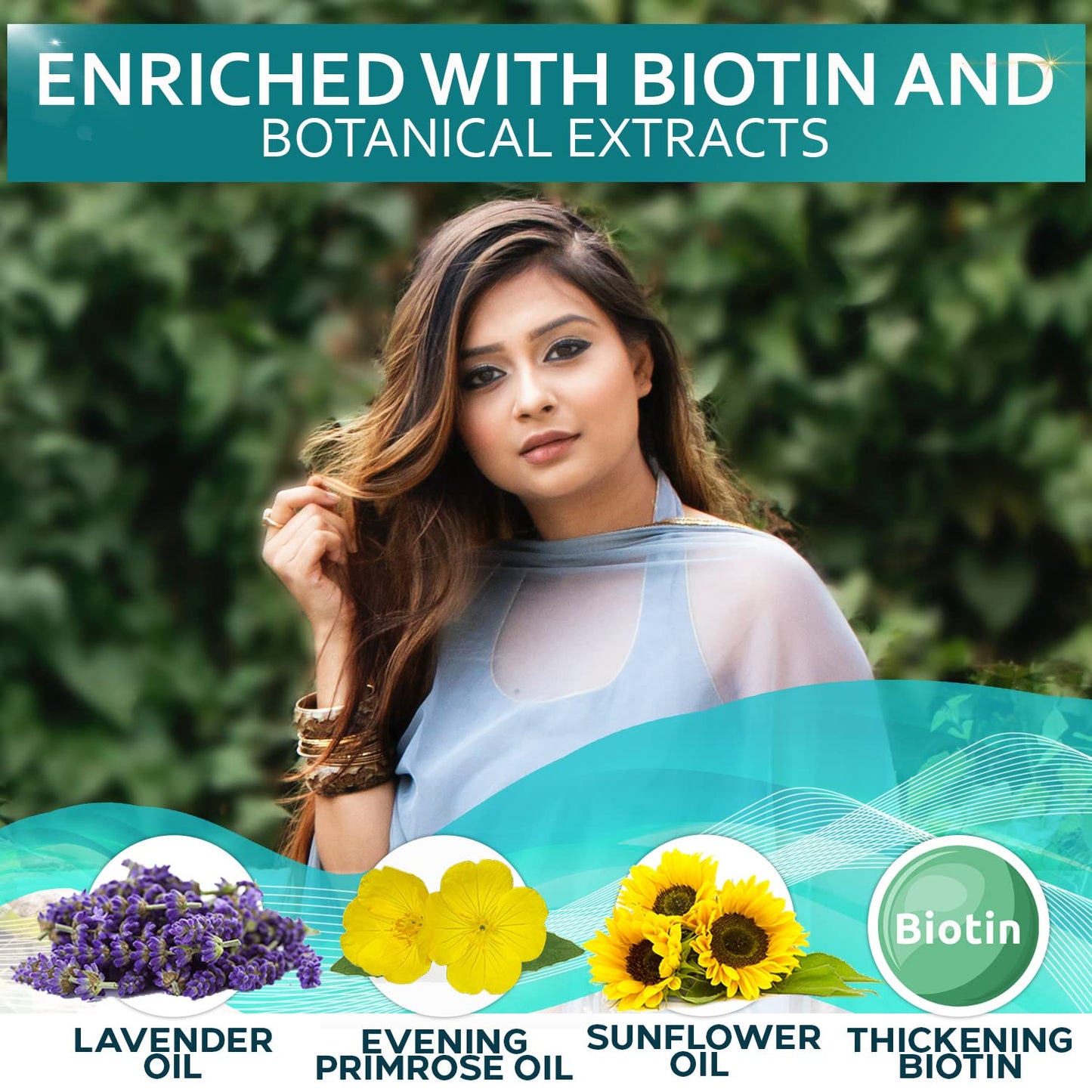 Biotin Hair Thickening Serum for Men & Women – Strengthening Treatment with Natural Botanical Oils to Boost Thin Hair, Add Volume & Shine