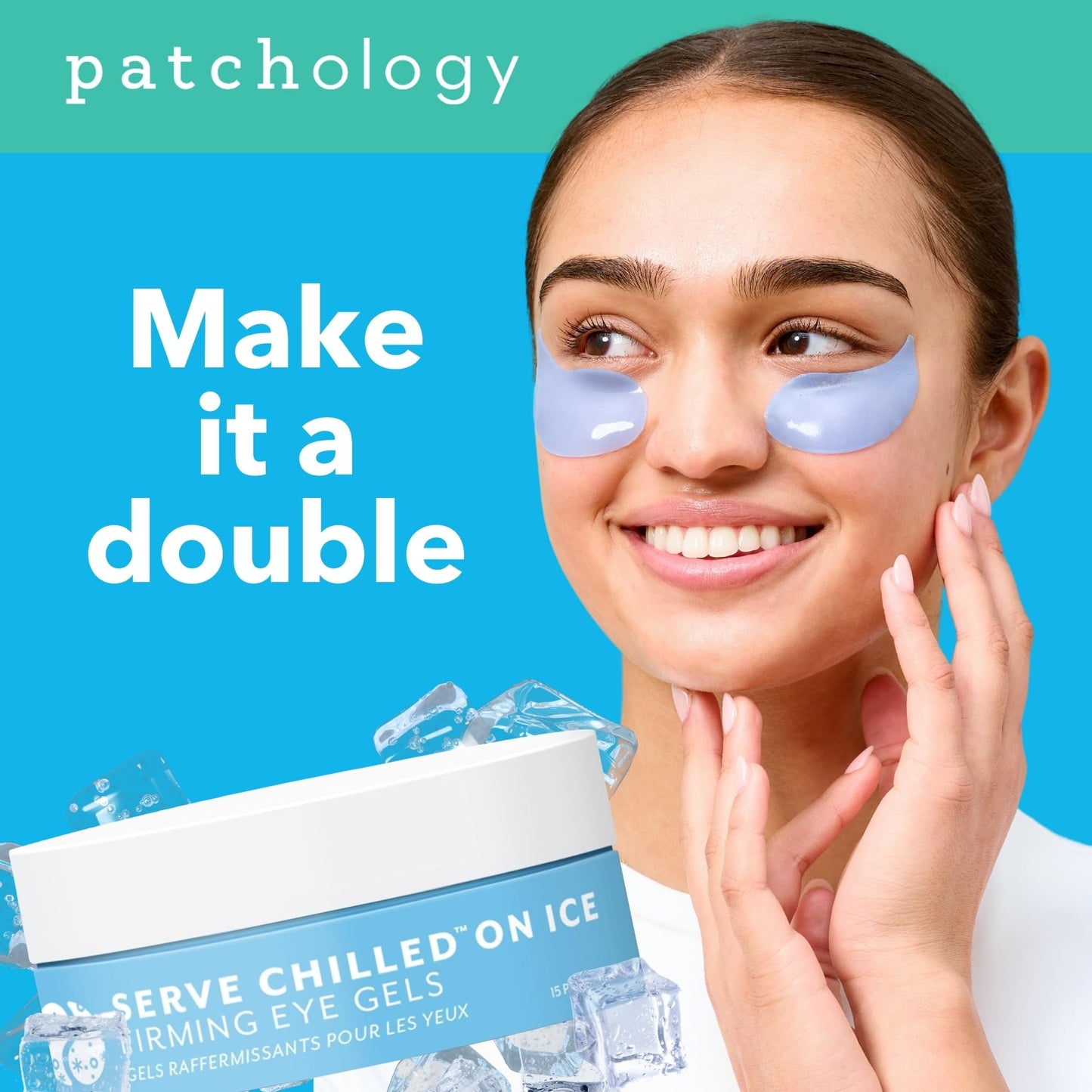 Patchology Serve Chilled On Ice Under Eye Mask Patches – Peptides, Cloudberry Oil & Bakuchiol for Dark Circles, Puffiness & Fine Lines, 15 Pairs
