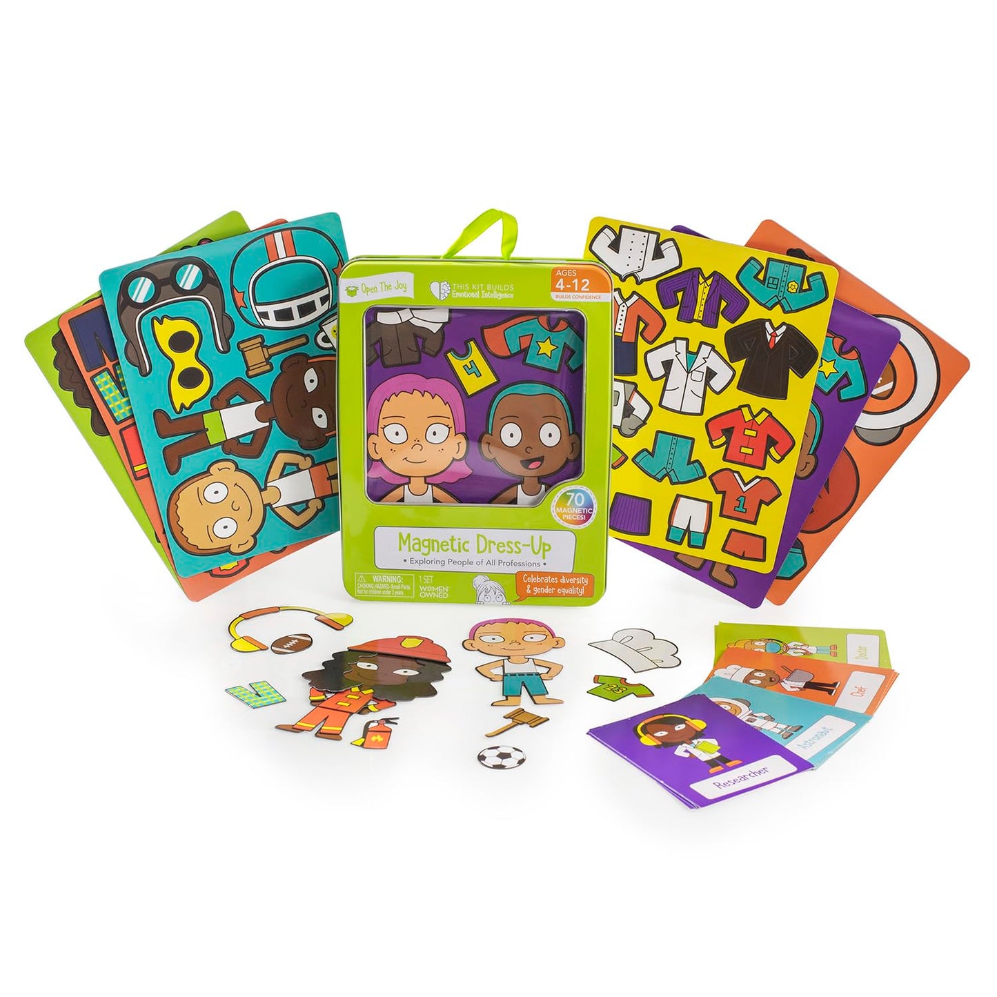 Open The Joy Magnetic Dress-up Playset for Kids - Mix and Match Magnetic Outfits, Accessories, and Characters - Ages 4 and Up