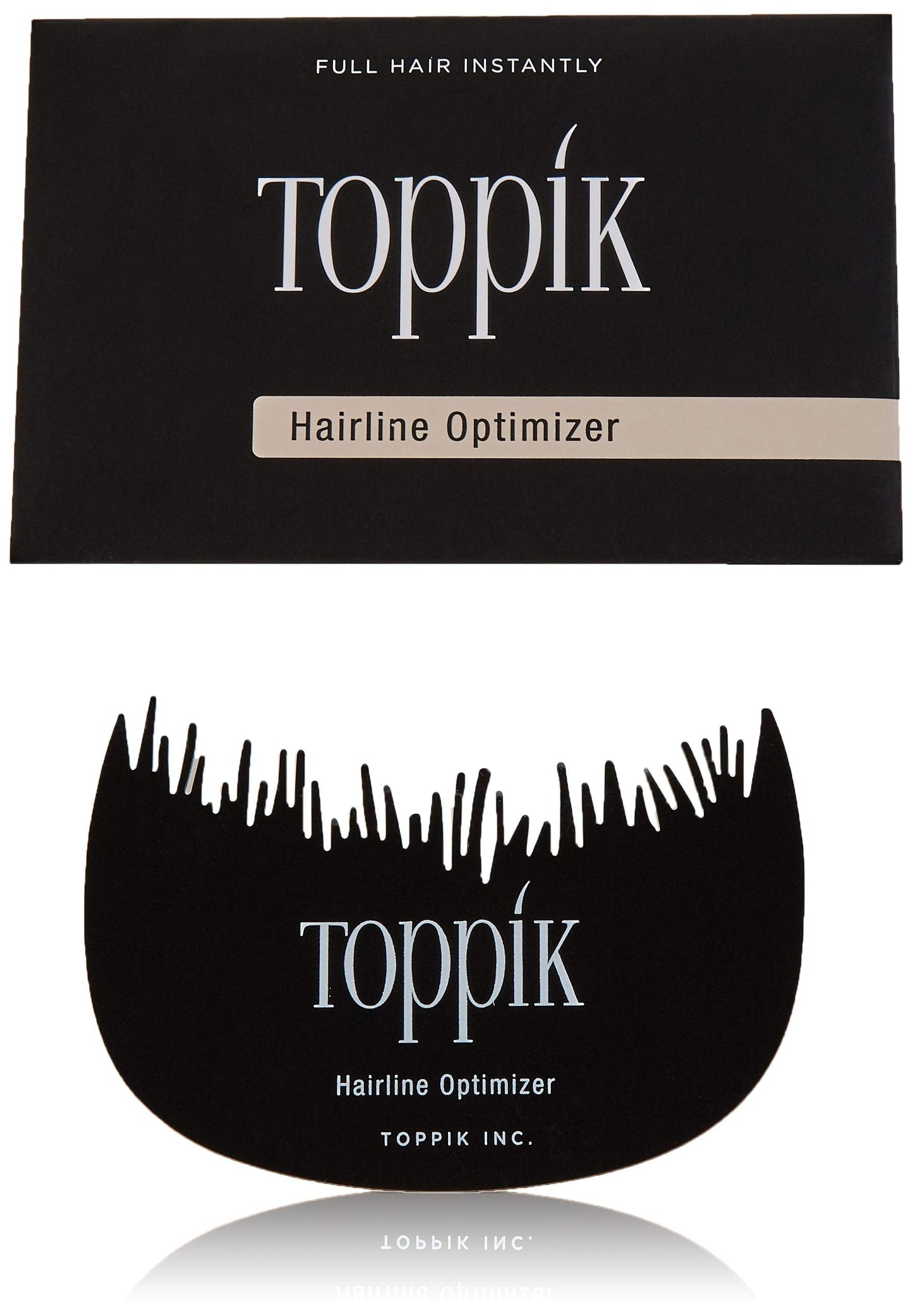 Toppik Hairline Optimizer packaging with black optimizer on a white background