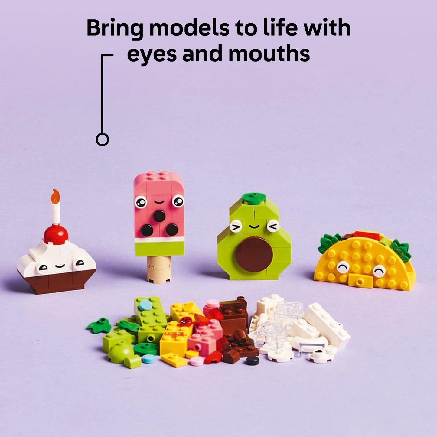 LEGO Classic Creative Food Friends Building Set, Pretend Play Food Toy for Kids 4+, Educational & Fun Birthday Gift, 11039